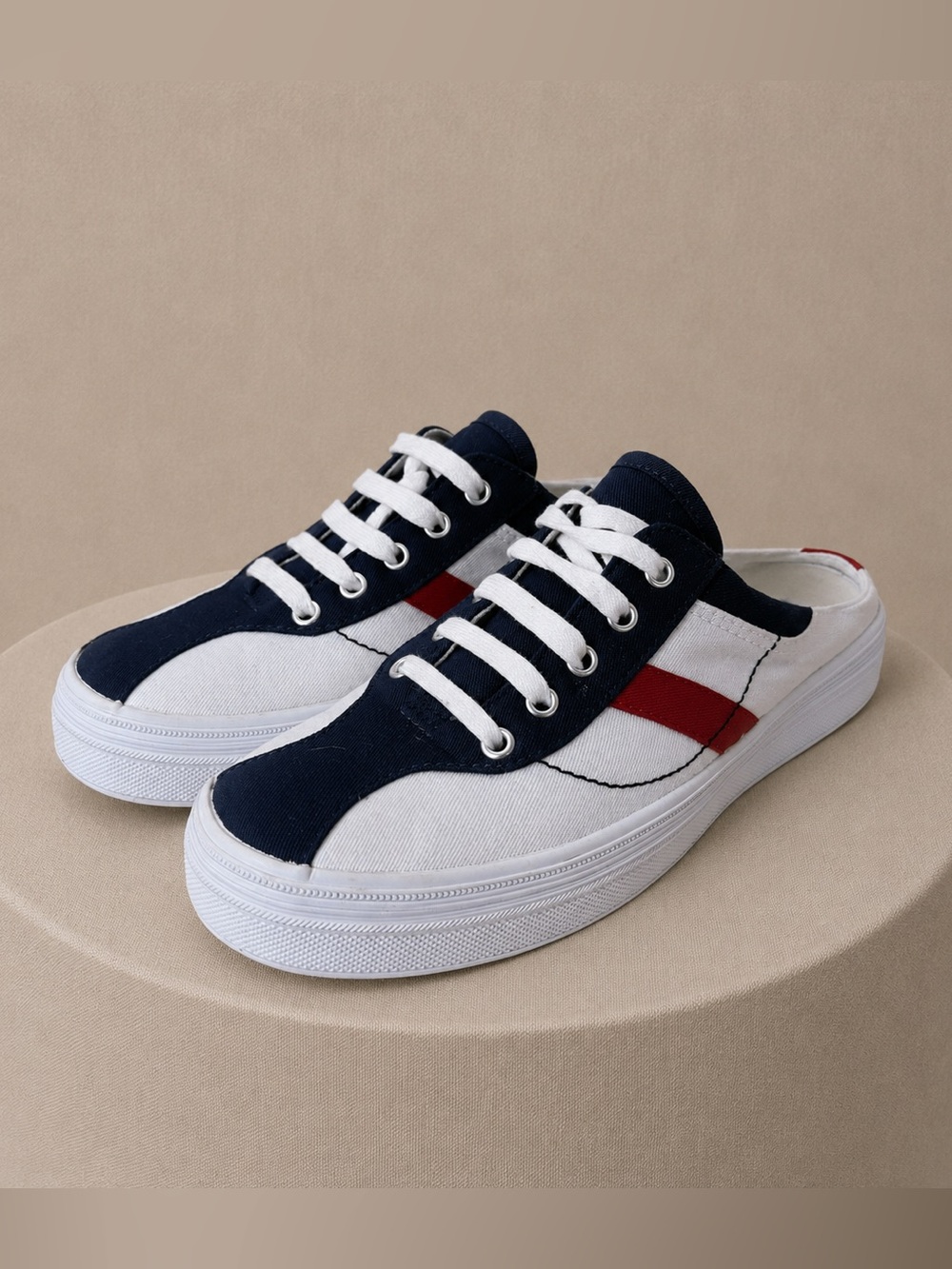 Vtg Keds Originals Slip-on Sneaker Women 7.5 Red White Blue Retro Patriotic Y2K
